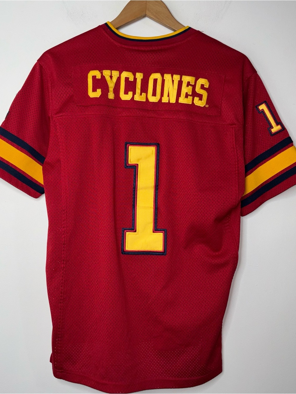 Iowa State Cyclones Football Jersey Red Youth XL #1 NCAA College Equipment